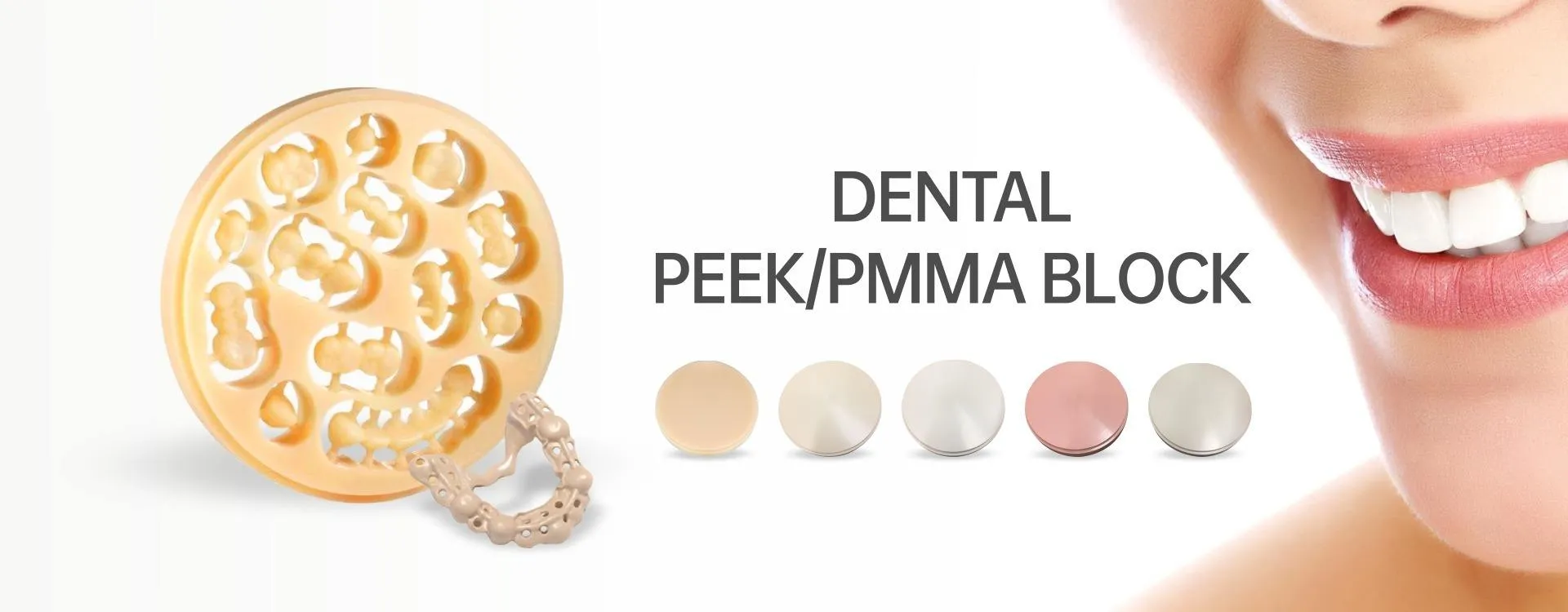 dental peek blank dental PMMA blank  honchon smile